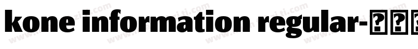 kone information regular字体转换